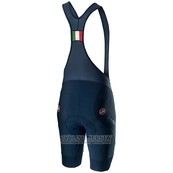 2020 Cycling Jersey Italy Blue Short Sleeve And Bib Short